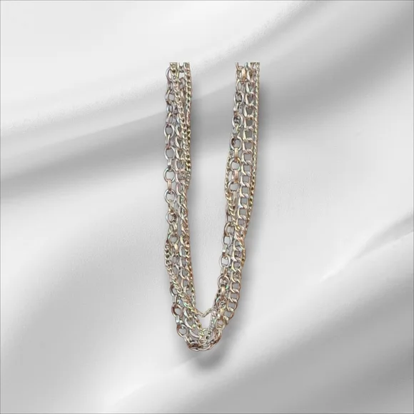 Vintage Silver and Gold Layered Necklace - Picture 5 of 6